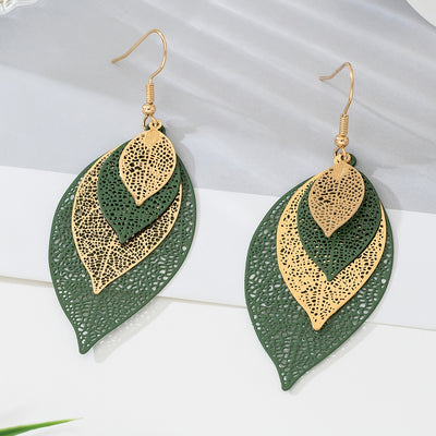 Boucles d'oreilles Boho Blad – Or & Noir