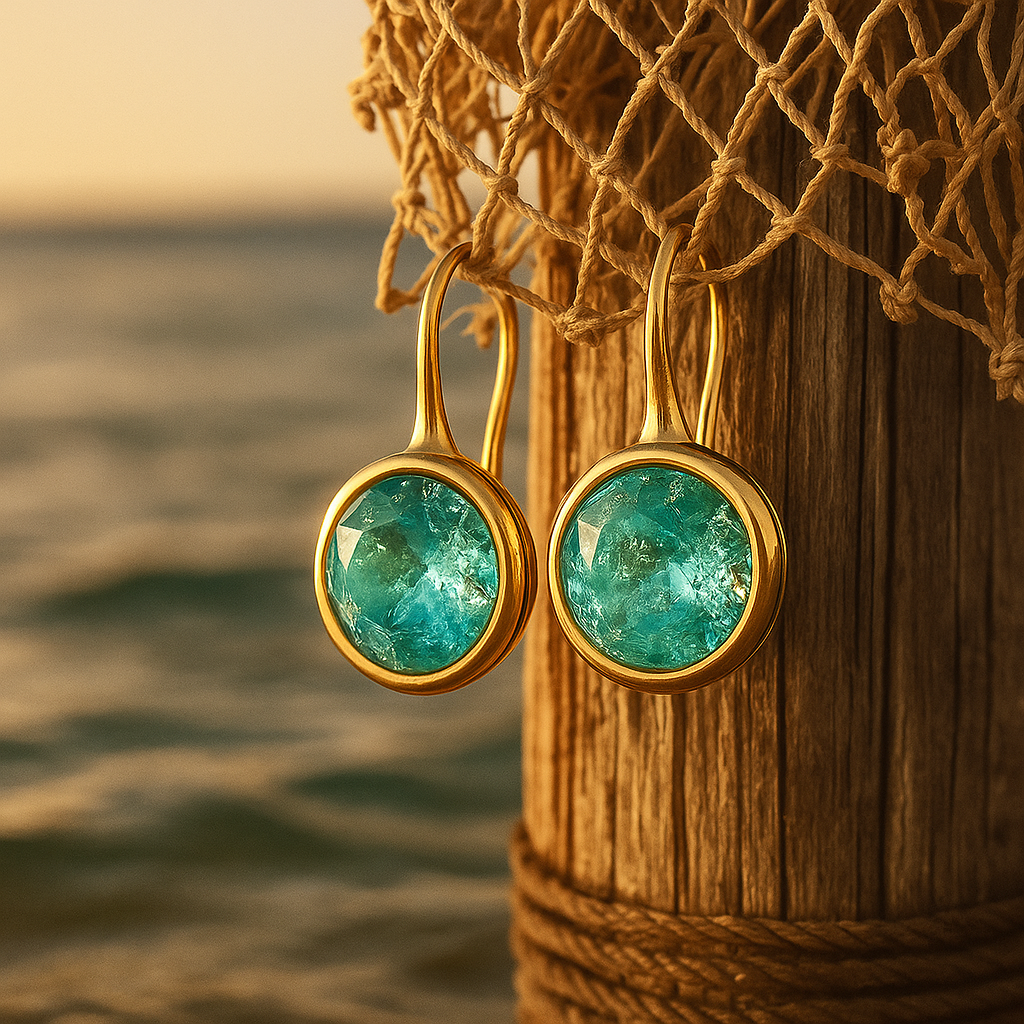 Aurela | Boucles d'oreilles en forme de gouttes marines