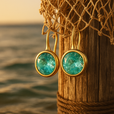 Aurela | Boucles d'oreilles en forme de gouttes marines