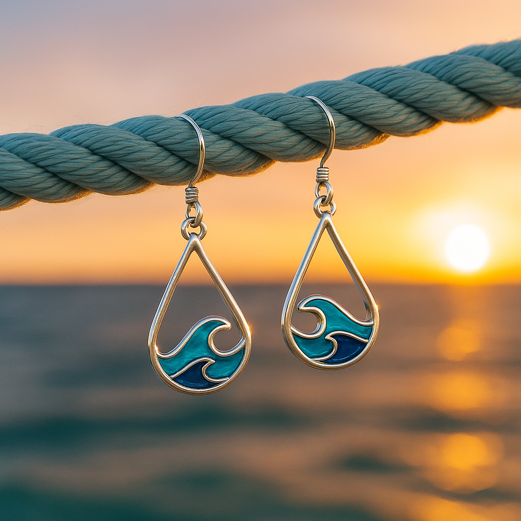Nerida | Boucles d'oreilles en forme de vagues