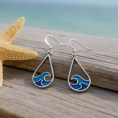 Nerida | Boucles d'oreilles en forme de vagues