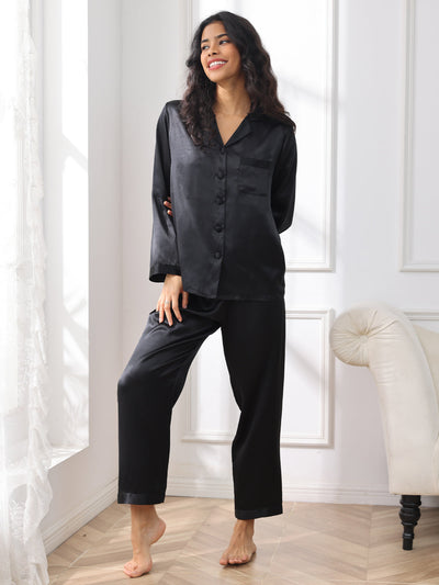 Pyjamas Femme en Soie Reine avec Boutons
