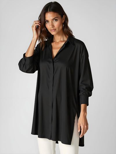 Robe Chemise à Col Oversize