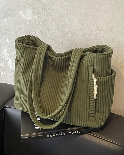 Tilda – Sac à provisions côtelé avec détail en cordon
