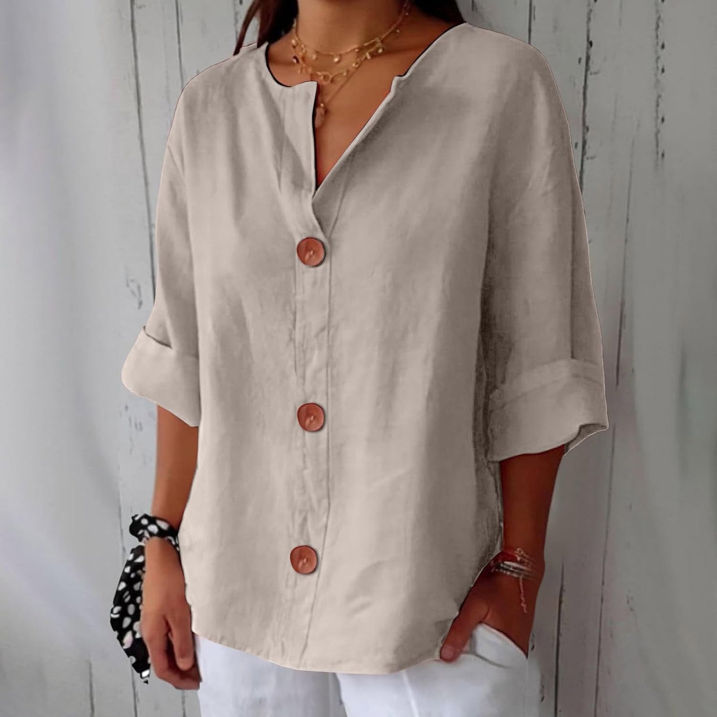 Colette™ | Blouse en Lin Décontractée
