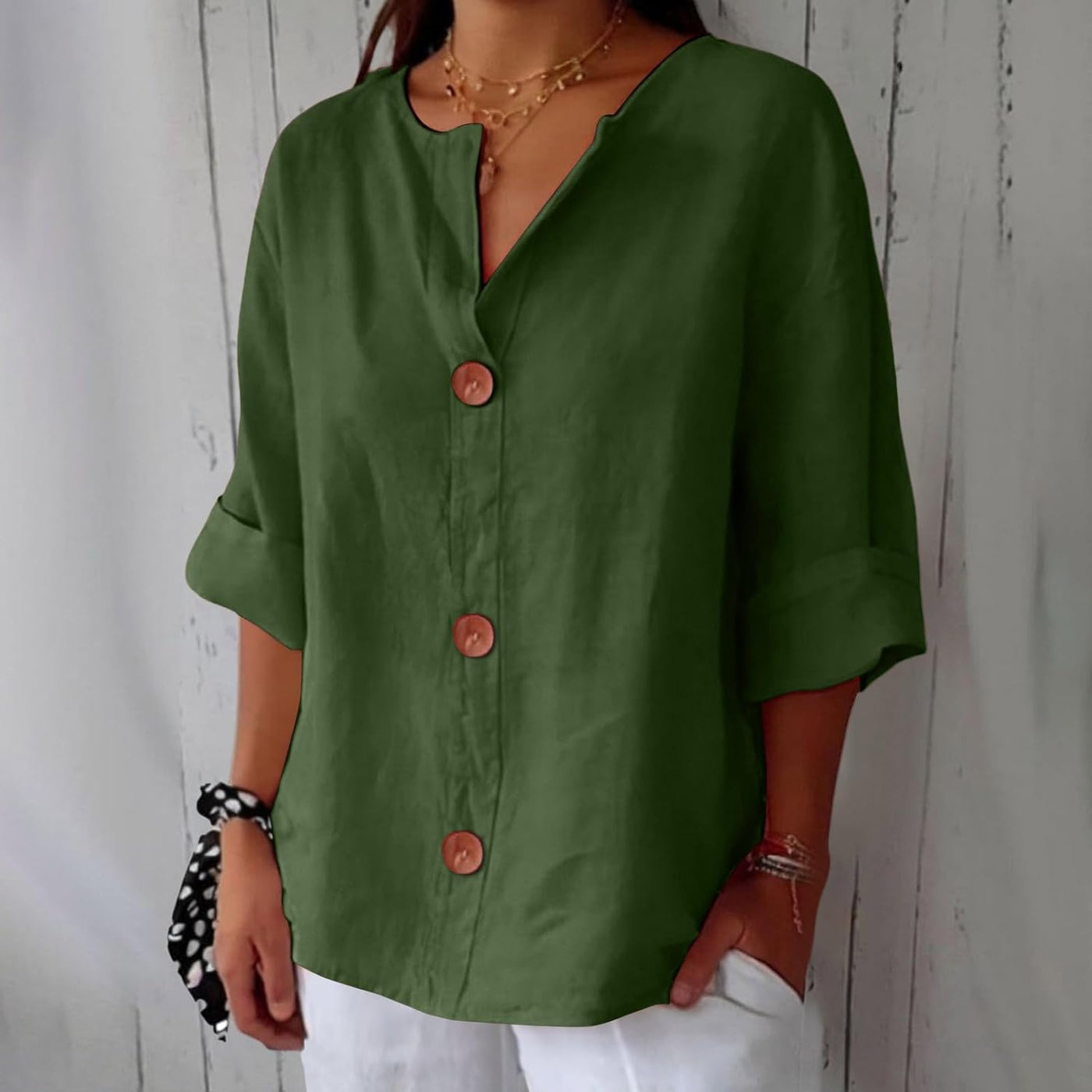 Colette™ | Blouse en Lin Décontractée
