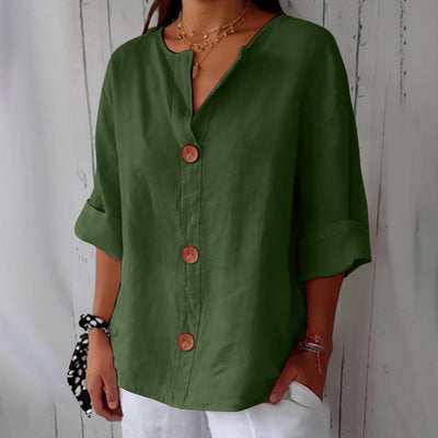 Colette™ | Blouse en Lin Décontractée
