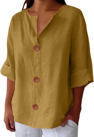Colette™ | Blouse en Lin Décontractée