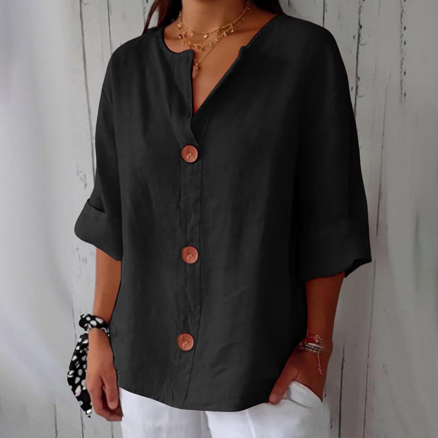 Colette™ | Blouse en Lin Décontractée