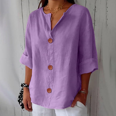 Colette™ | Blouse en Lin Décontractée