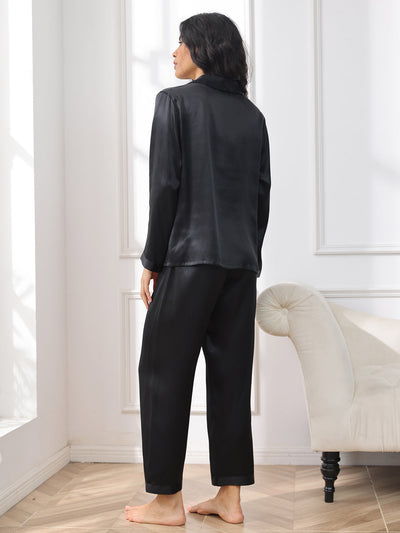 Pyjamas Femme en Soie Reine avec Boutons