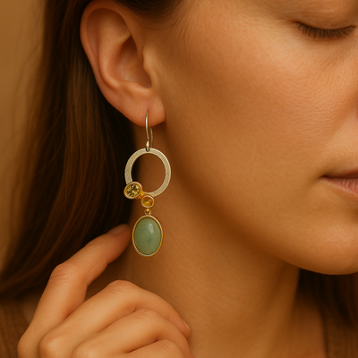Bonny | Argenté Boucles d'Oreilles Pendantes