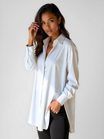 Robe Chemise à Col Oversize