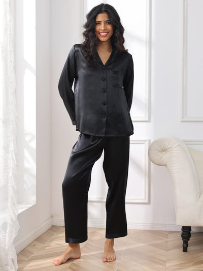 Pyjamas Femme en Soie Reine avec Boutons