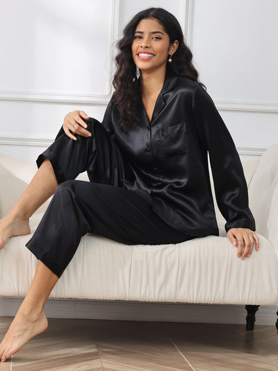 Pyjamas Femme en Soie Reine avec Boutons