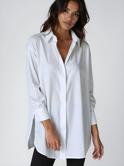Robe Chemise à Col Oversize
