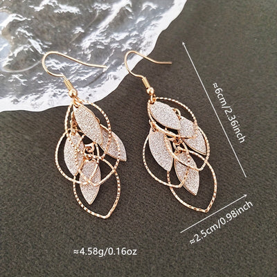 Boucles d'Oreilles Élégantes en Forme de Feuille – Style Nature, Quotidien & Festif.