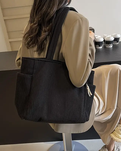 Tilda – Sac à provisions côtelé avec détail en cordon