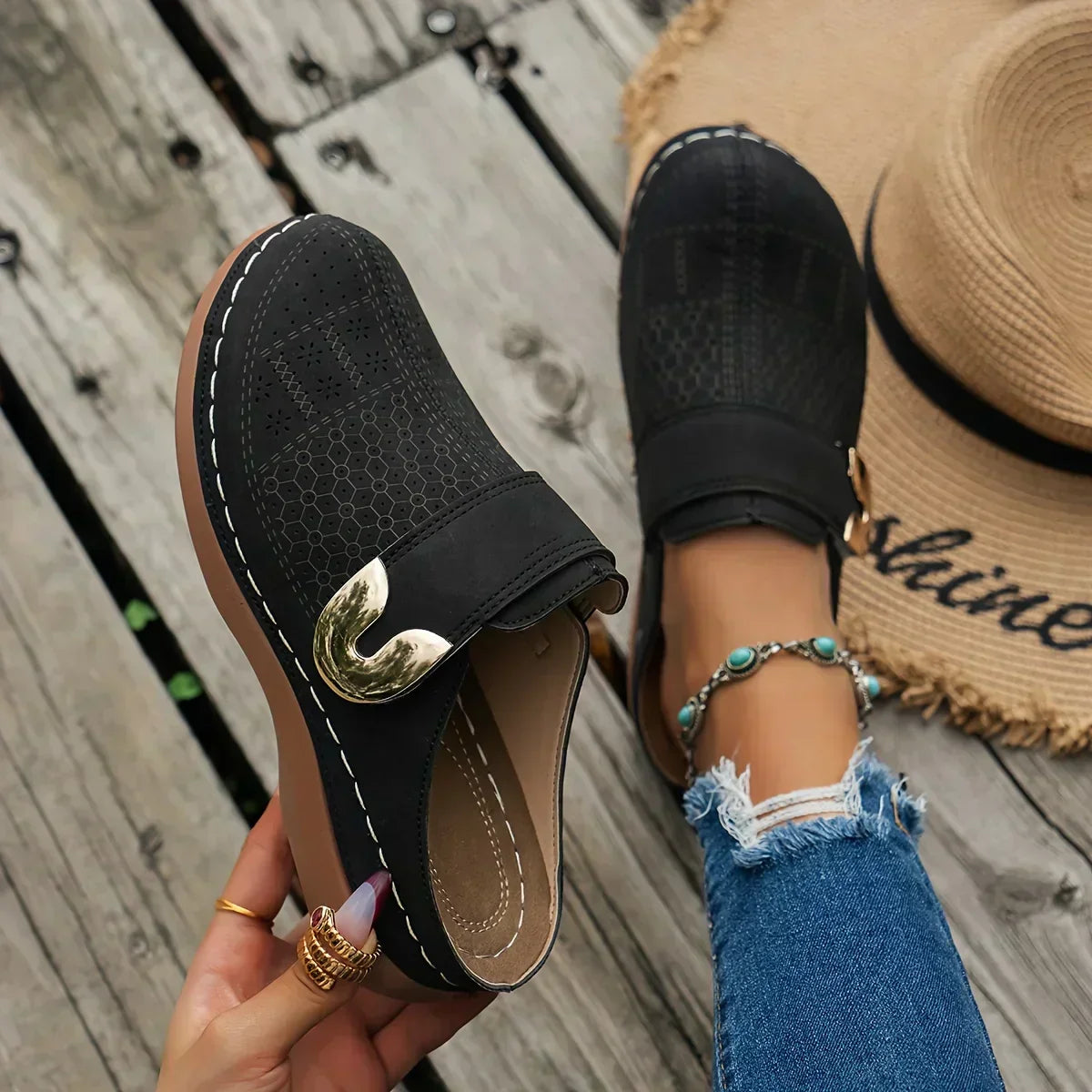 Isa™ | Design de Talons Compensés Chic