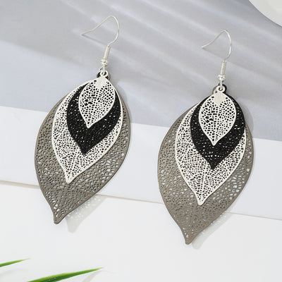 Boucles d'oreilles Boho Blad – Or & Noir