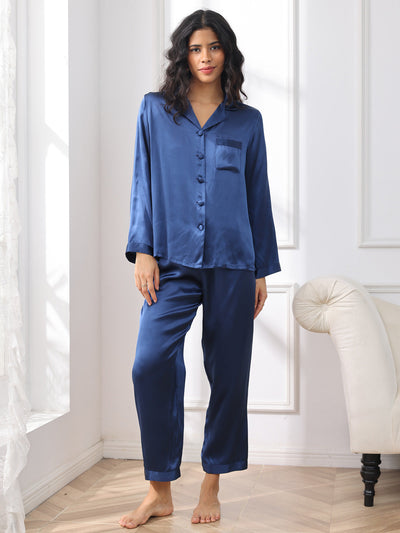 Pyjamas Femme en Soie Reine avec Boutons