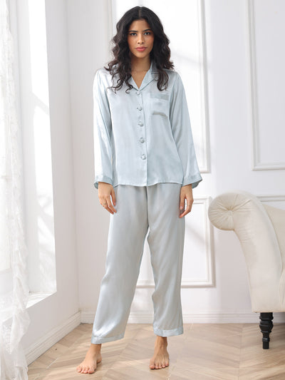 Pyjamas Femme en Soie Reine avec Boutons