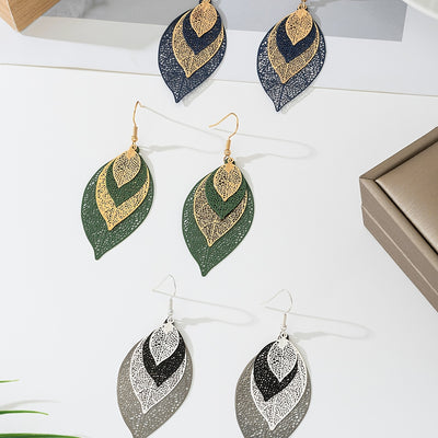 Boucles d'oreilles Boho Blad – Or & Noir