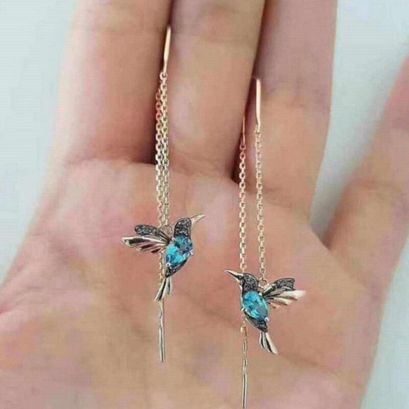 Ophira | Boucles d'oreilles en émail colibri ornées de zircons